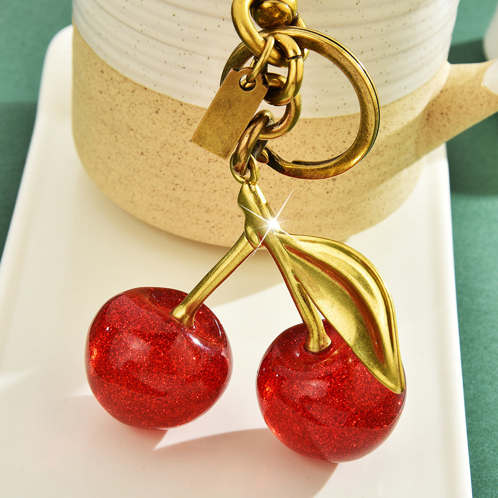 Cherry Keychain Charm