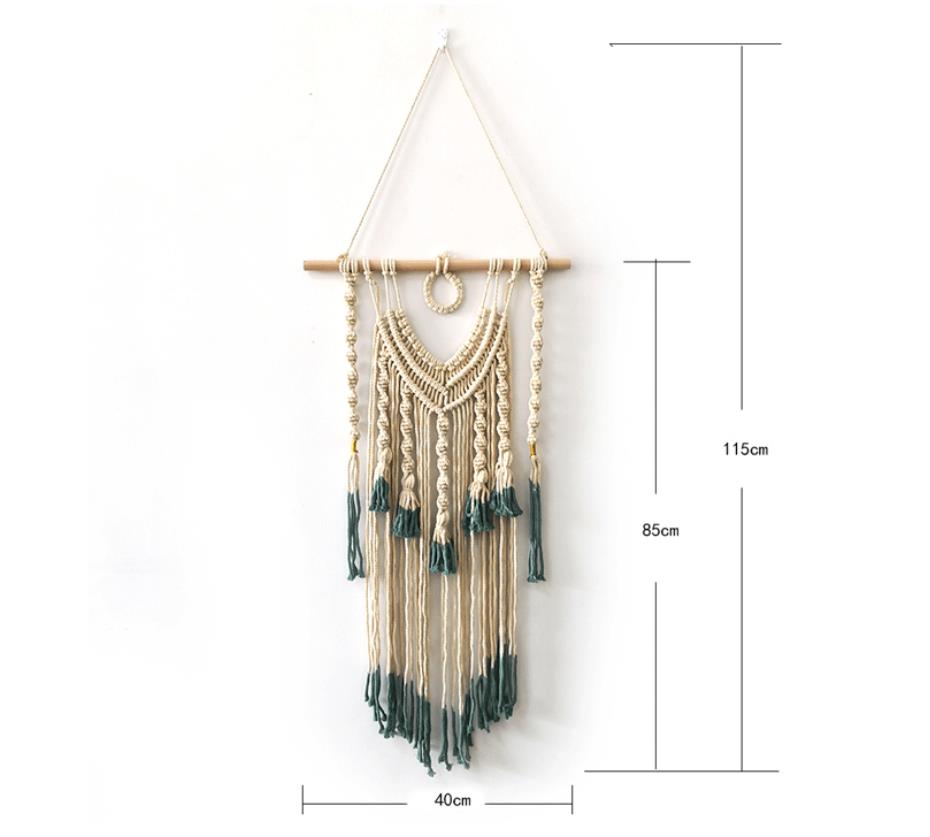 Wandkleed "Luna" – Macramé Dromenvanger Boven Bed