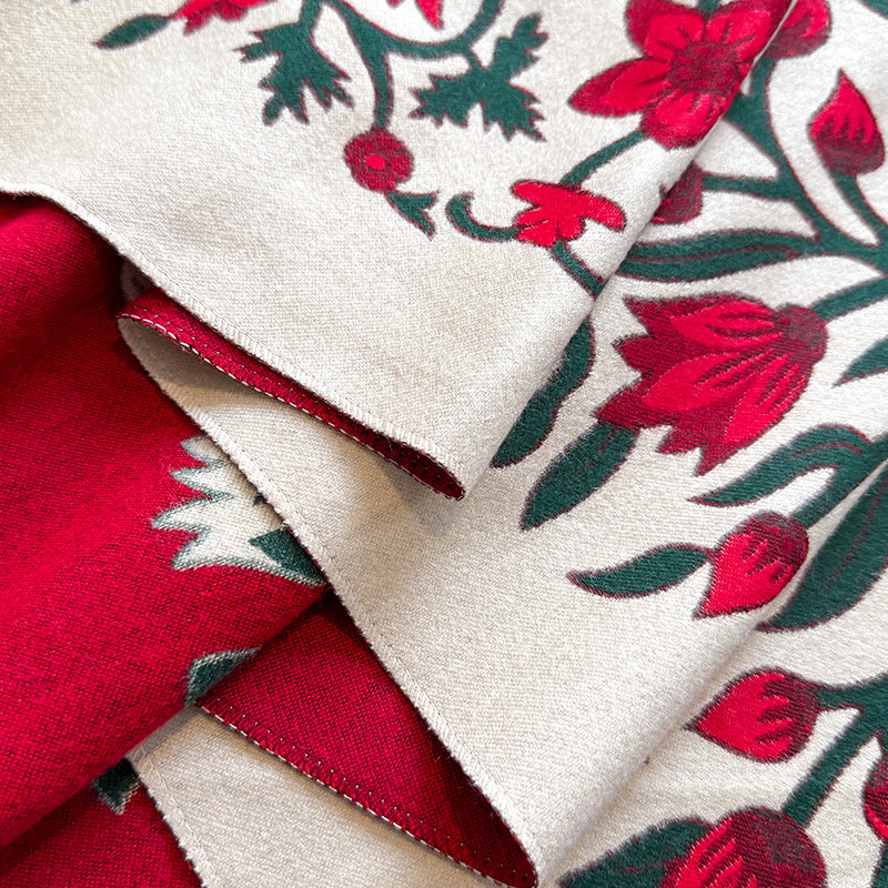 Vintage Floral Cashmere Scarf