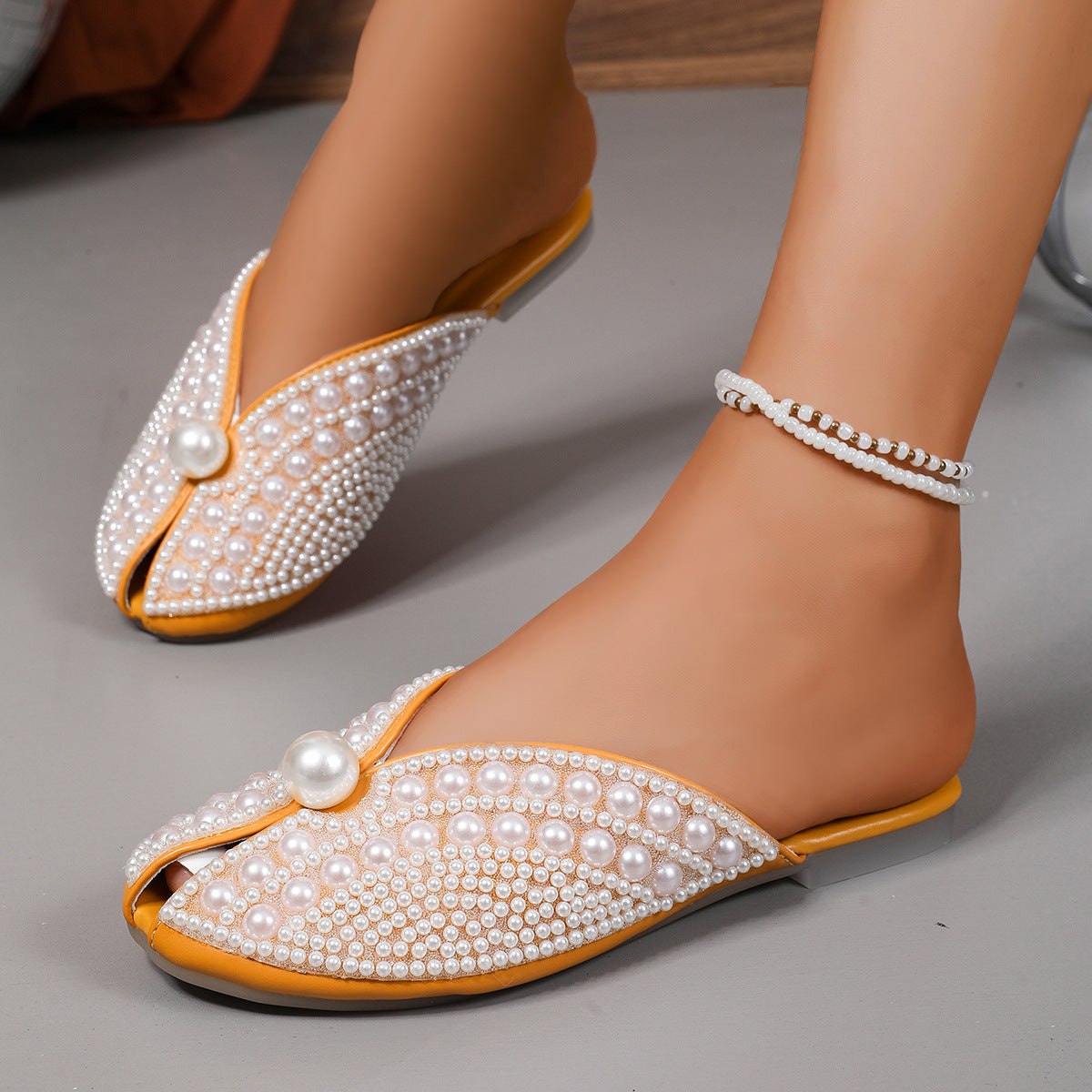 Pearl Flat Slippers