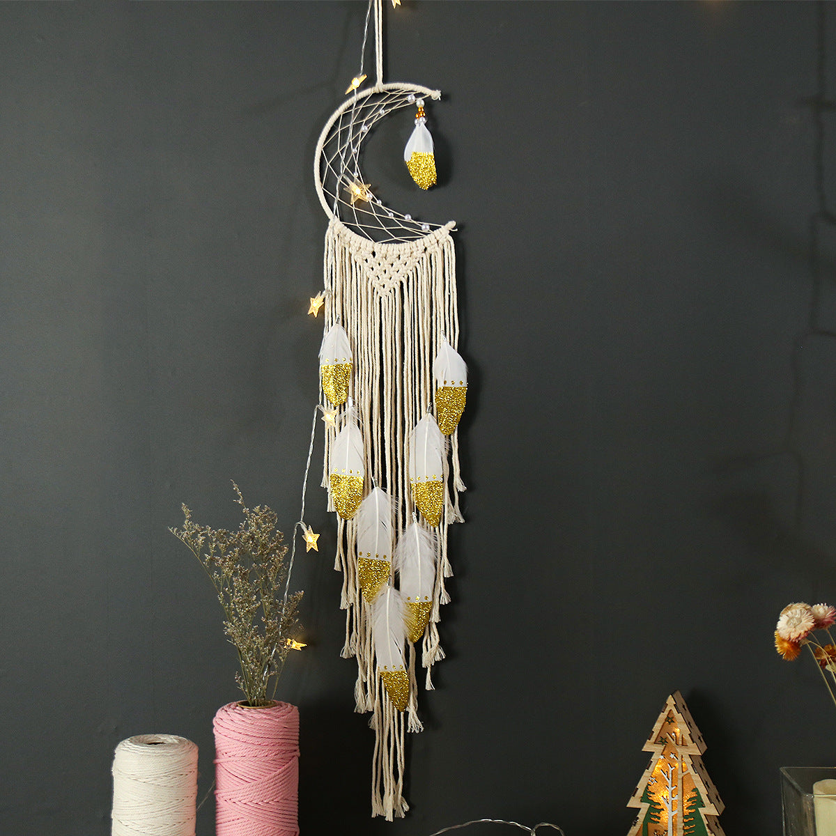 Wandkleed "Noora" – Katoenen Franjes