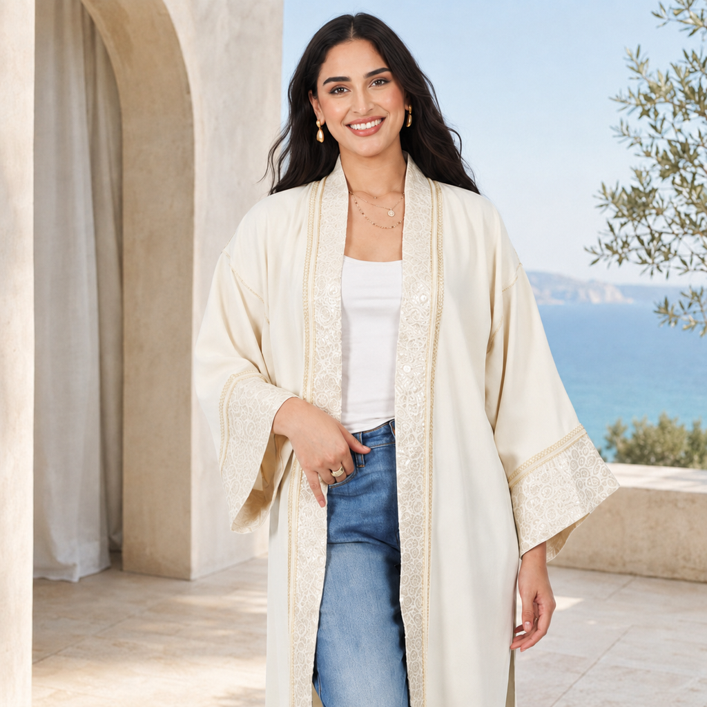 Aurea Kimono – glimlachend zijaanzicht
