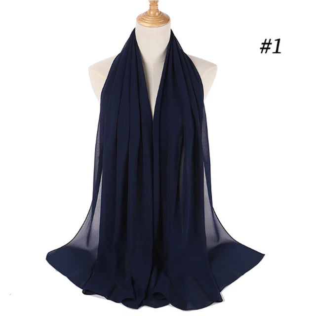 Hijab "Amina" – Chiffon Sjaal in Vele Kleuren