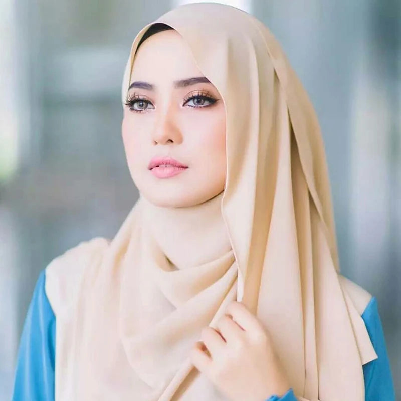 Hijab "Amina" – Chiffon Sjaal in Vele Kleuren