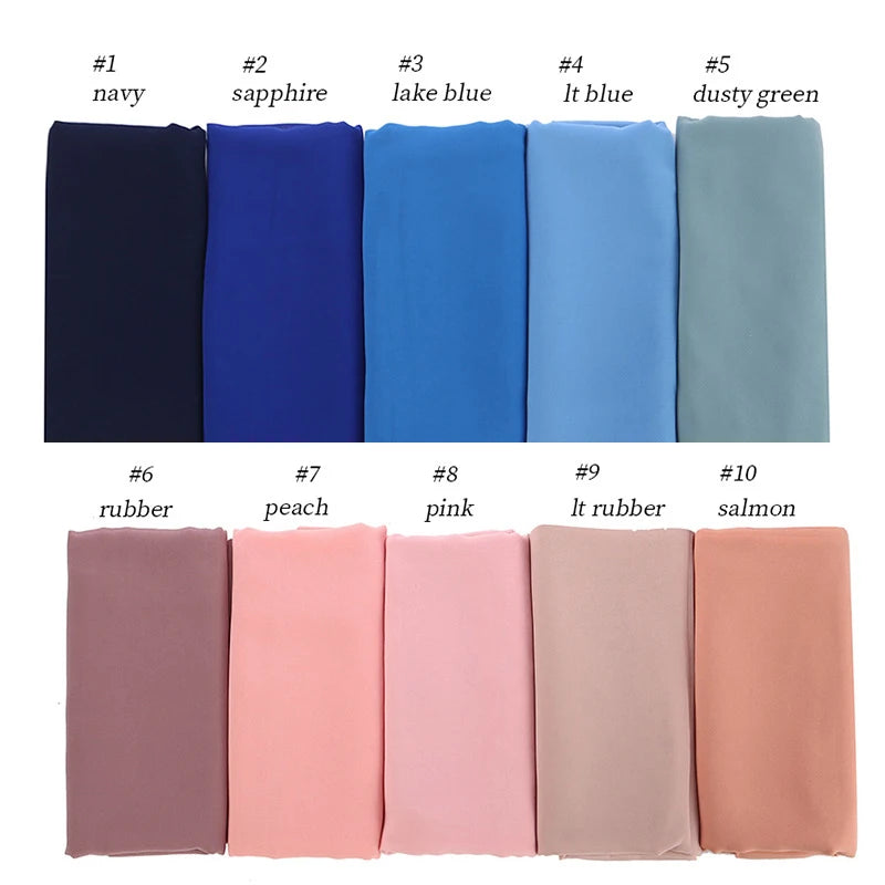 Hijab "Amina" – Chiffon Sjaal in Vele Kleuren