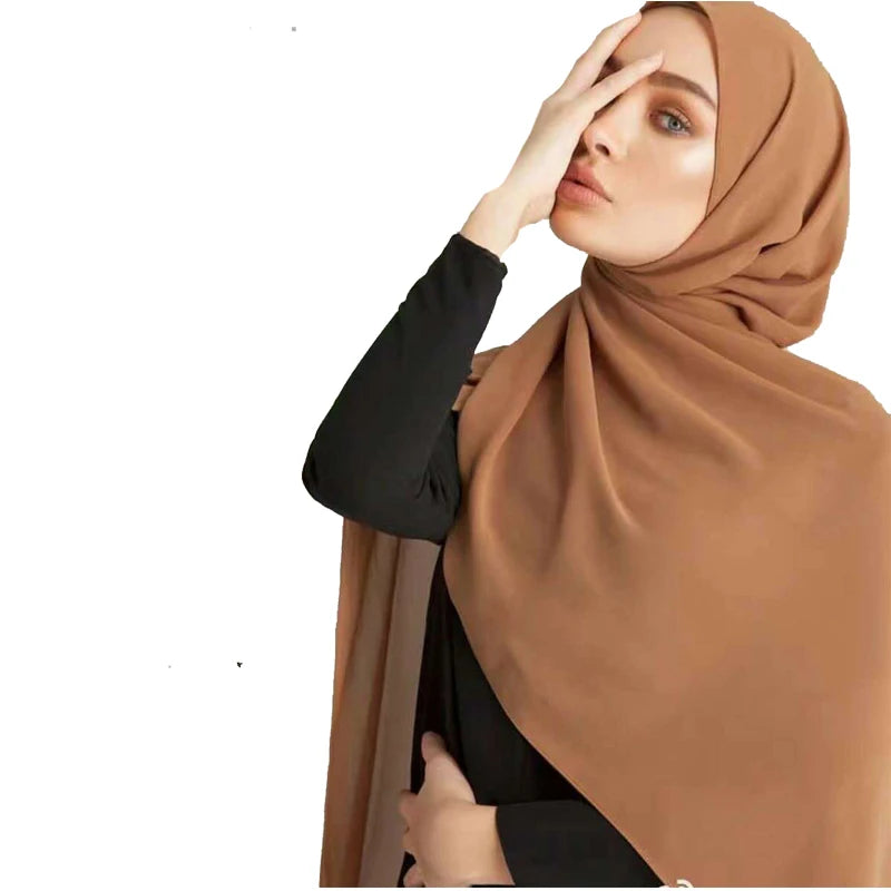 Hijab "Amina" – Chiffon Sjaal in Vele Kleuren