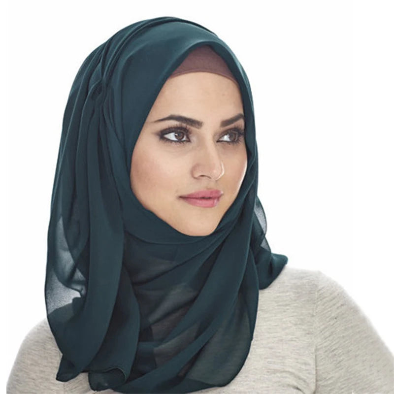 Hijab "Amina" – Chiffon Sjaal in Vele Kleuren