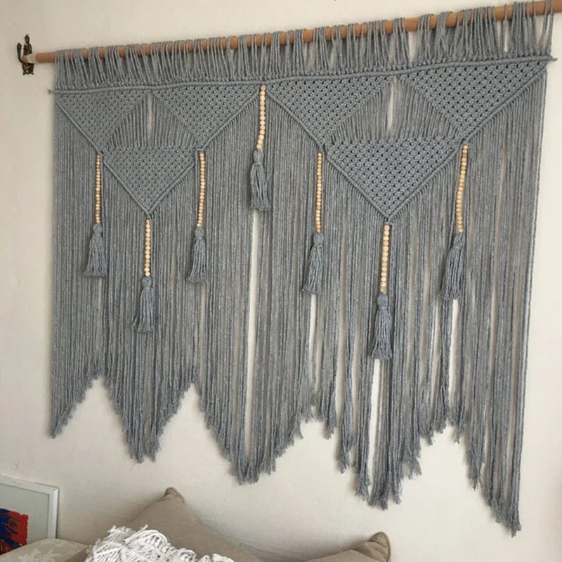 Wandkleed "Kalila" – Handgeweven Katoenen Macramé