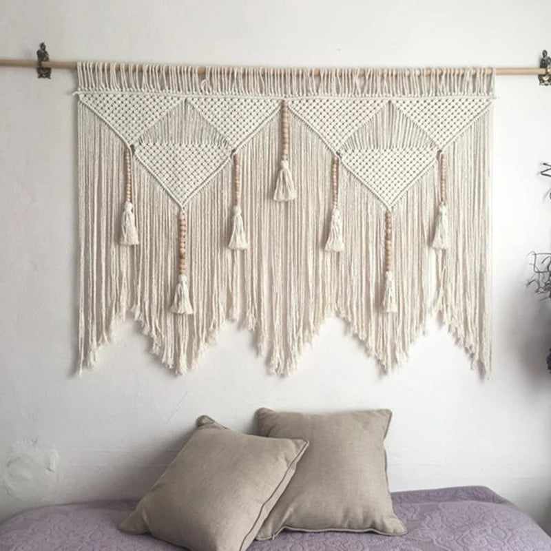 Wandkleed "Kalila" – Handgeweven Katoenen Macramé