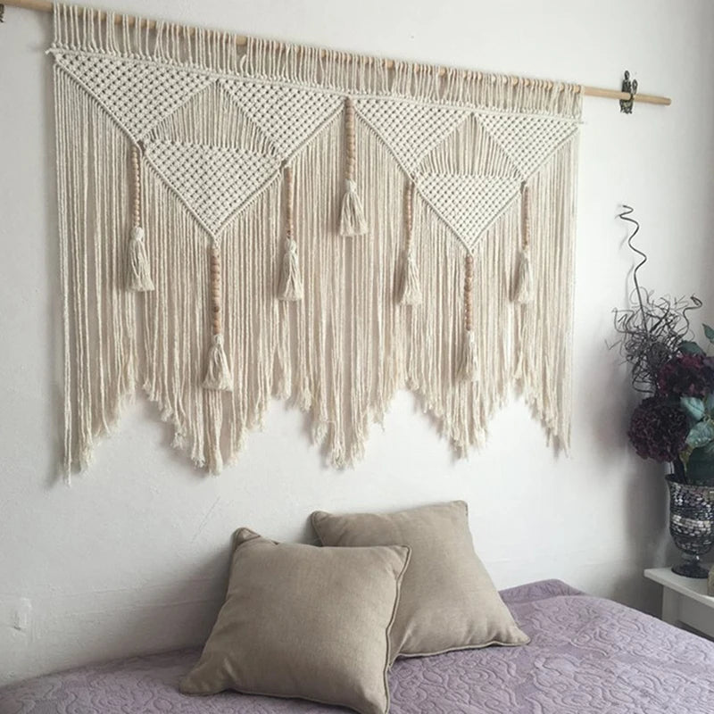 Wandkleed "Kalila" – Handgeweven Katoenen Macramé