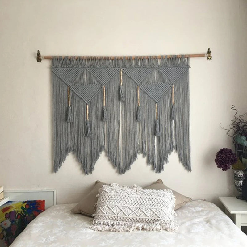 Wandkleed "Kalila" – Handgeweven Katoenen Macramé